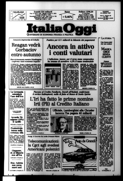 Italia oggi : quotidiano di economia finanza e politica